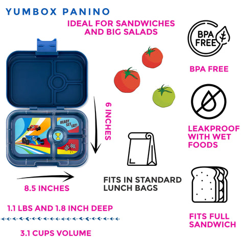 Yumbox Panino Bento Lunchbox-MONTI CARLO BLUE