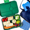 Yumbox Tapas Large Bento Lunchbox-GREENWICH GREEN JUNGLE TRAY 5 COMPARTMENT