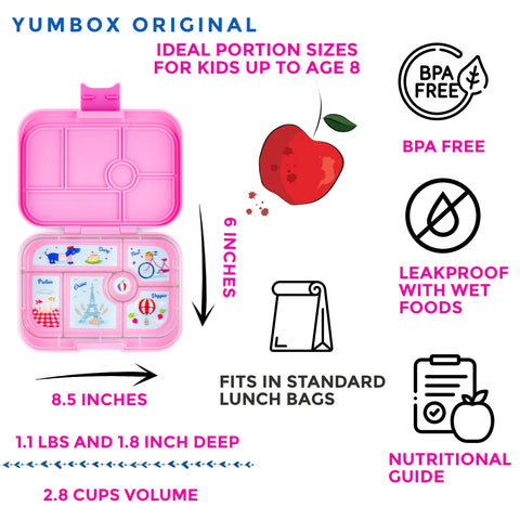 Yumbox Original Bento Lunchbox - FIFI PINK