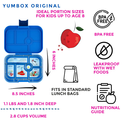 Yumbox Original Bento Lunchbox - SURF BLUE