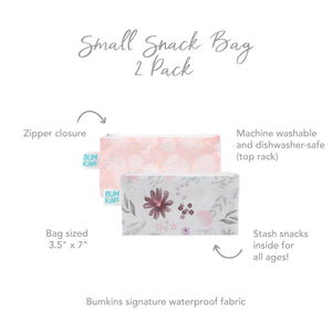 Bumkins Reusable Snack Bag - Twin Pack Floral/Lace