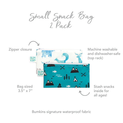 Bumkins Reusable Snack Bag - Twin Pack Outdoors/Nature