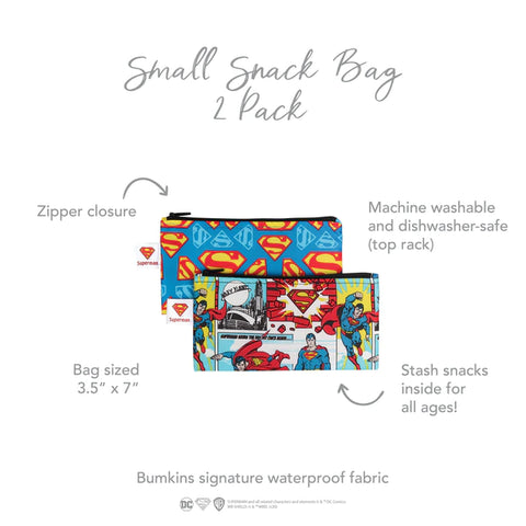 Bumkins Reusable Snack Bag - Twin Pack Superman