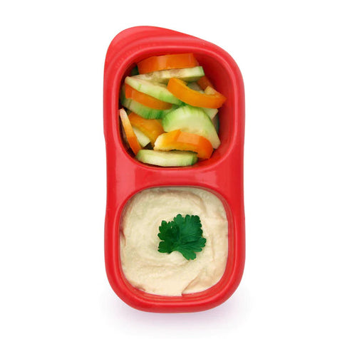 Goodbyn Two in One Snack Container Red