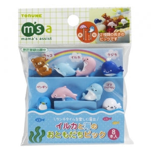 Dolphin and Sea Friends Food Picks - Set of 8