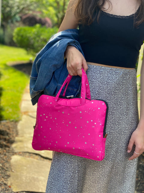 Yumbox Poche Insulated Lunch Bag Fuchsia Star