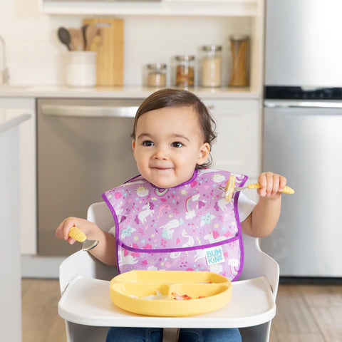 Bumkins Silicone Grip Dish 3 Sections- PINEAPPLE