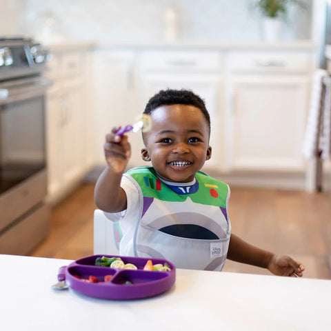 Bumkins Silicone Grip Dish 3 Sections- PURPLE