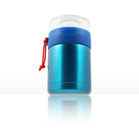 Goodbyn 2 in 1 Insulated Food Jar Thermos plus Snack Compartment- Blue