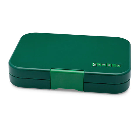 Yumbox Tapas Large Bento Lunchbox-GREENWICH GREEN NEW YORK FOUR COMPARTMENT TRAY