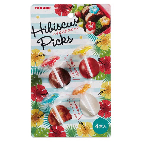 Hibiscus Food Picks - Set of 4