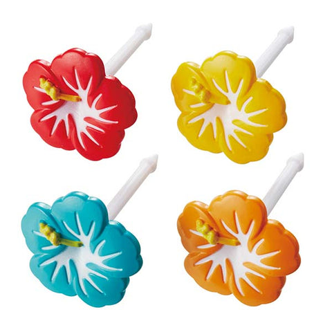 Hibiscus Food Picks - Set of 4