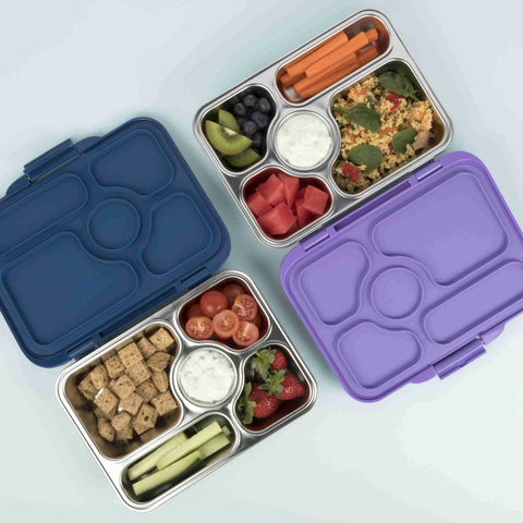 Yumbox Presto-Stainless Steel Leakproof Bento Box SANTA FE BLUE - The Lunchbox Collection