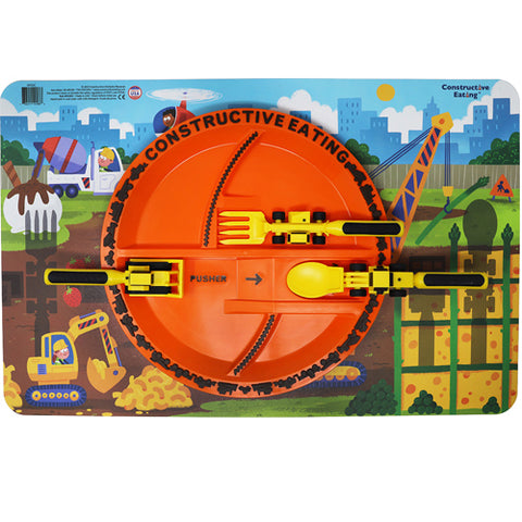 Constructive Eating - Construction Plate, Utensils and Placemat Bundle