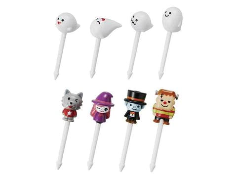 Monster and Ghost Food Picks - Set of 8