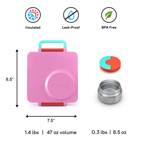 OmieBox Thermal Lunchbox - PINK BERRY V2 - The Lunchbox Collection