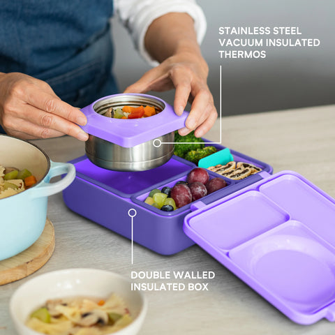 OmieBox Thermal Lunchbox - PURPLE PLUM V2 - The Lunchbox Collection
