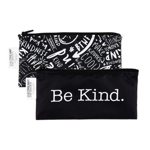 Bumkins Reusable Snack Bag - Twin Pack Be Kind