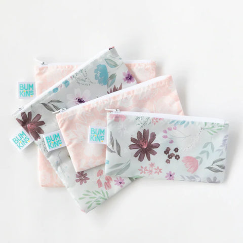 Bumkins Reusable Snack Bag - Twin Pack Floral/Lace