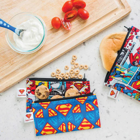 Bumkins Reusable Snack Bag - Twin Pack Superman