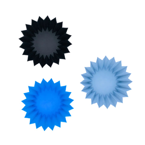 Jumbo Silicone Cups - BLUE MIX (Set of 3) - The Lunchbox Collection
