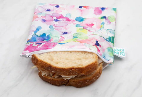 Bumkins Reusable LARGE Snack/Sandwich Bag - Watercolour