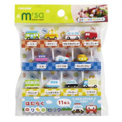 Working Vehicle Food Picks - Set of 11