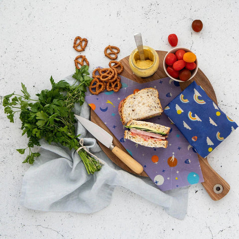 Munch Organic Beeswax Food Wraps LARGE Planet