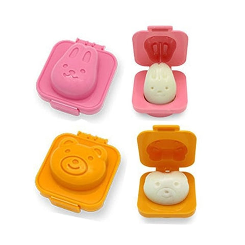 Rice / Egg Shaper - Two Pack Rabbit and Bear