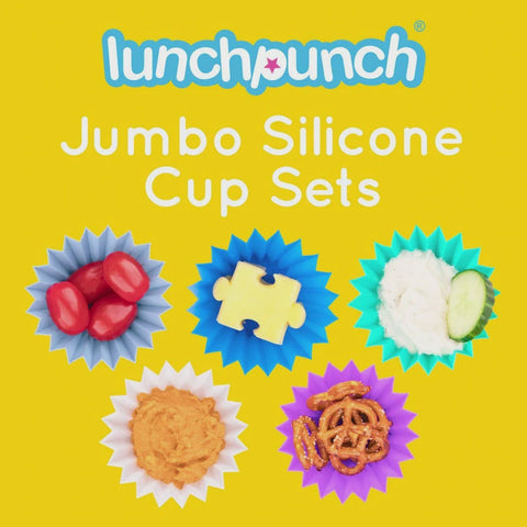 Jumbo Silicone Cups -  YELLOW MIX (Set of 3) - The Lunchbox Collection