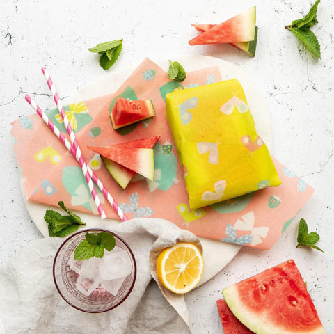 Munch Organic Beeswax Food Wraps MEDIUM Butterfly Twin Pack