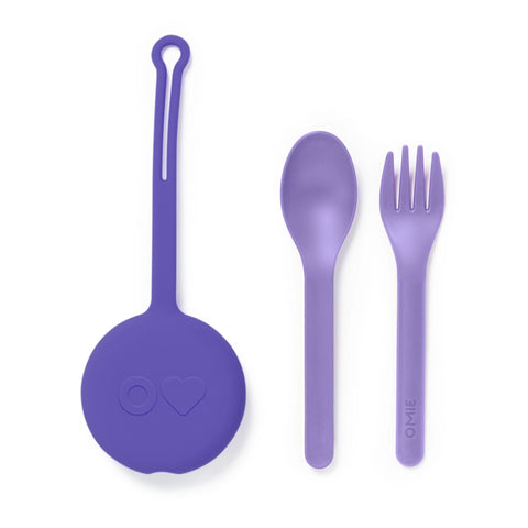 OmieBox Cutlery Pod Set -  LILAC - The Lunchbox Collection