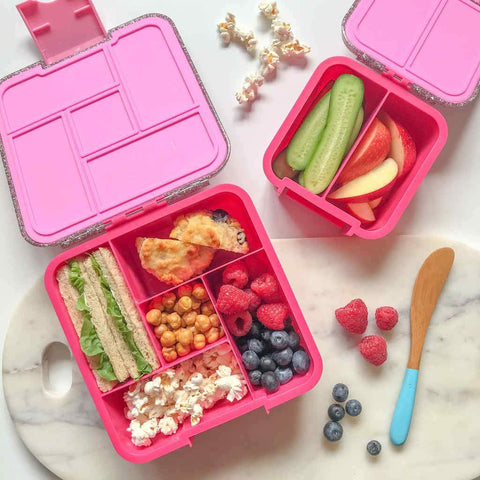 Little Lunchbox Co BENTO TWO SNACK BOX Pink Glitter