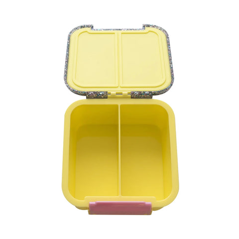 Little Lunchbox Co BENTO TWO SNACK BOX YELLOW GLITTER