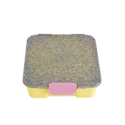 Little Lunchbox Co BENTO TWO SNACK BOX YELLOW GLITTER