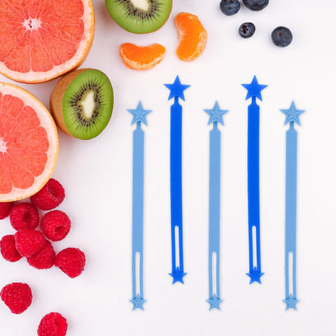 Lunch Punch Silicone Wrap Bands (Set of 5) BLUE - The Lunchbox Collection