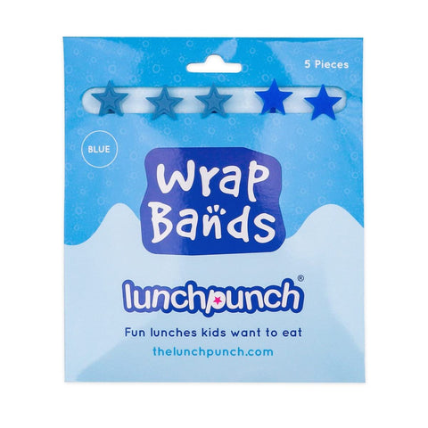 Lunch Punch Silicone Wrap Bands (Set of 5) BLUE - The Lunchbox Collection