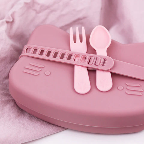 Lunch Punch Utensils - Fork and Spoon Set of 6 PINK