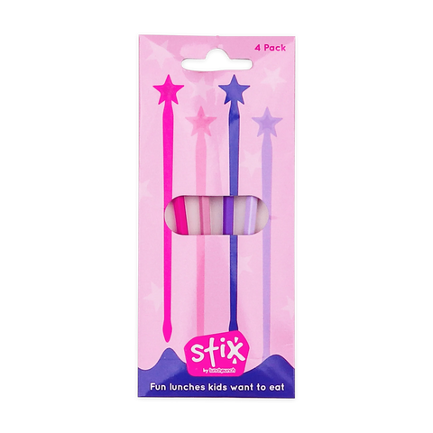 Stix Food Picks PINK (Set of 4) - The Lunchbox Collection
