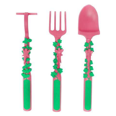 Constructive Eating - Fairy Garden Plate, Utensils and Placemat Bundle