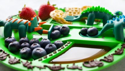 Constructive Eating - Dinosaur Plate, Utensils and Placemat Bundle