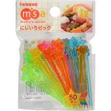 Rainbow Food Picks - Set of 50 Medium length