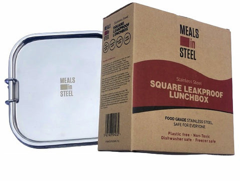 Meals In Steel Leakproof Stainless Steel Lunchbox-SQUARE - The Lunchbox Collection