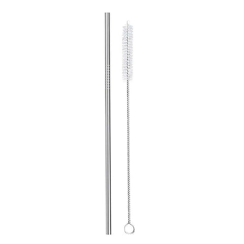 Mixed Straw Pack with Vegan Cleaning Brush - Stainless Steel