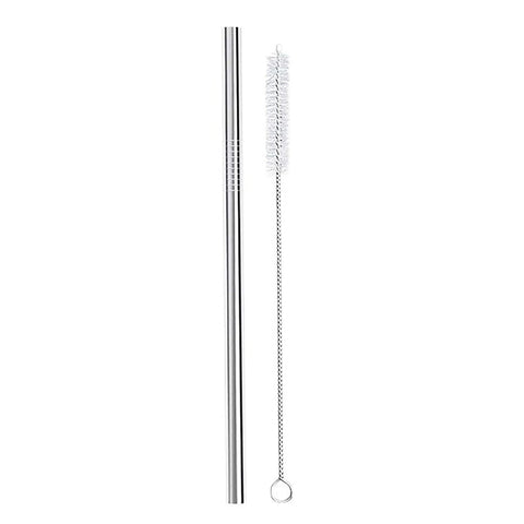 Smoothie Straw Pack with Vegan Cleaning Brush 8mm - Stainless Steel