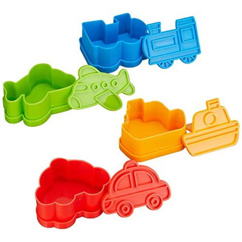 Little Vehicles Mini Sandwich Cutters / Rice Shapers -Set of 4